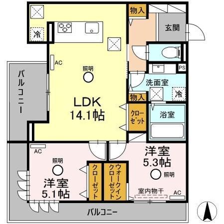 サニーヒルⅡの物件間取画像